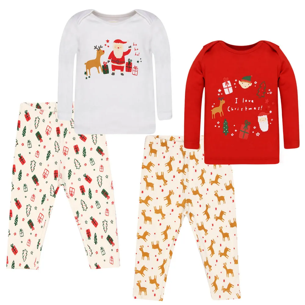 Christmas - Organic 4 Piece Pant Sets